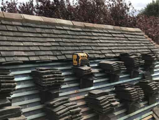 This is a photo of roof repairs. This work was carried out by Nuneaton Roofing Company